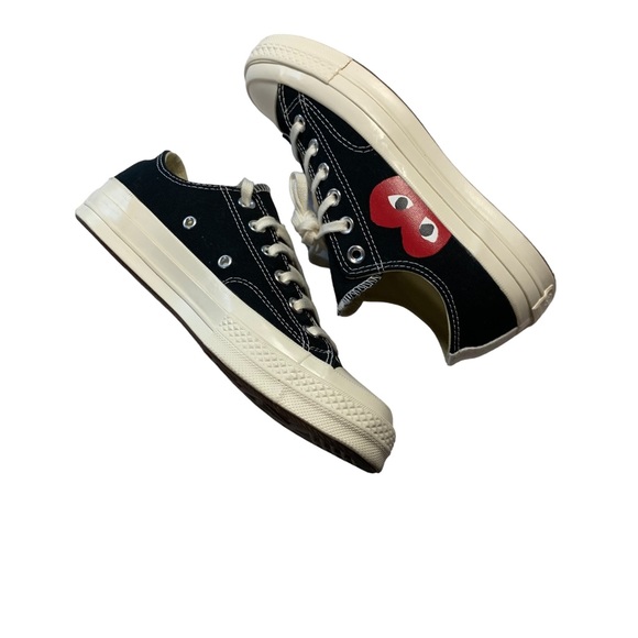 Converse x Comme de Garçons Play Chuck 70 Black/White/Red Sneaker Women’s Size 8 - Picture 5 of 10